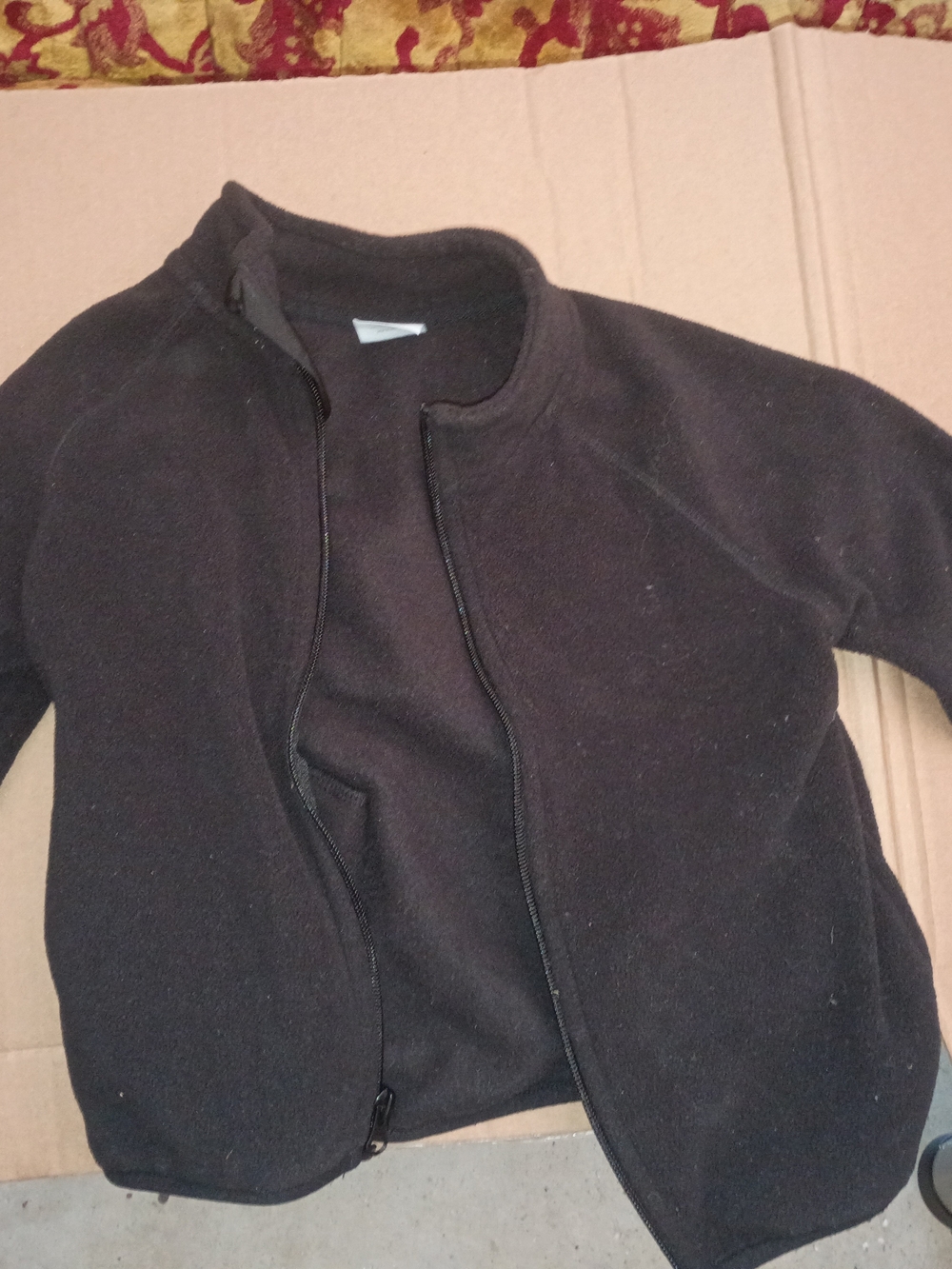 wonder nation Black Fleece Jacket with Logo Tag